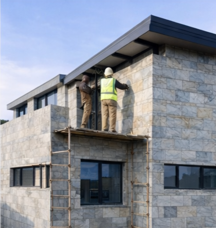 Quartzite installation