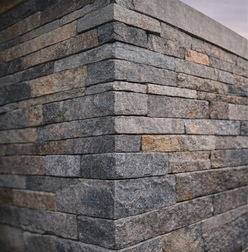 Stone layering detail